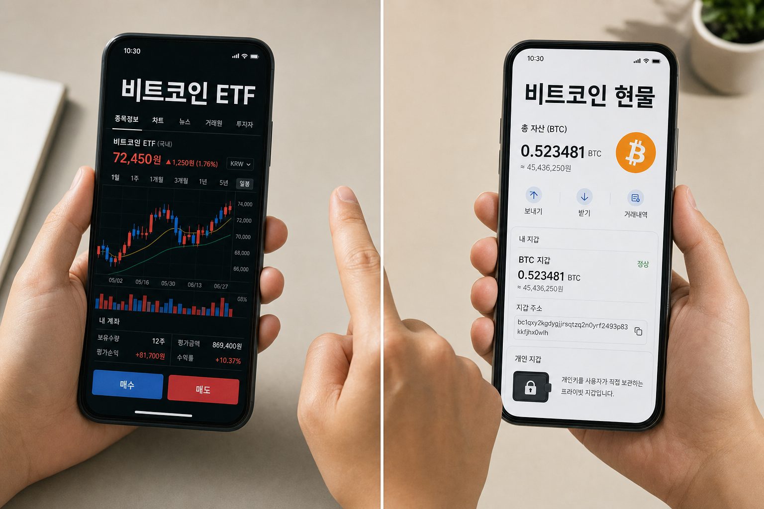 비트코인 ETF와 현물 투자 비교 및 수익률 차이