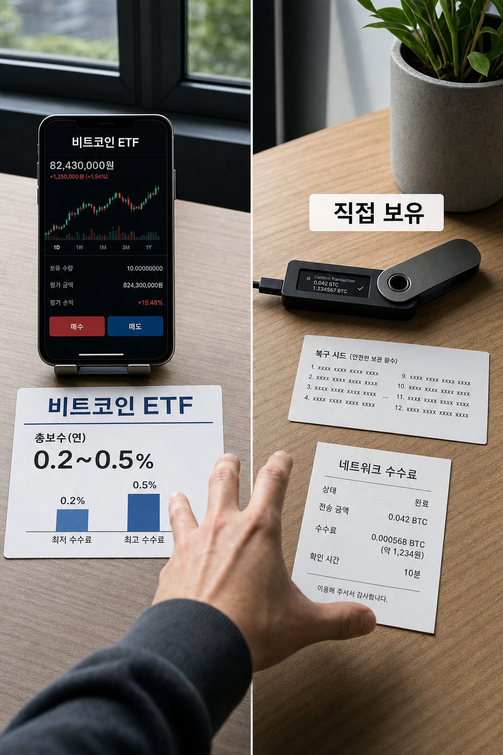 비트코인 ETF와 직접 보유 방식의 차이점