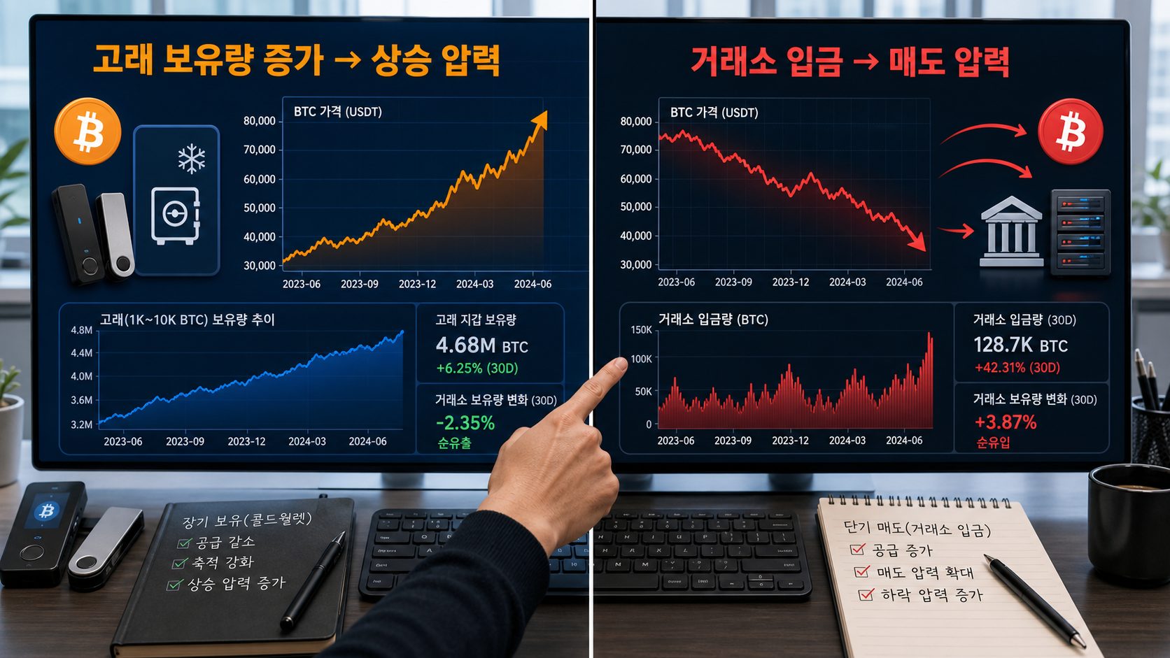비트코인 고래 보유량 변화가 가격에 미치는 영향 분석