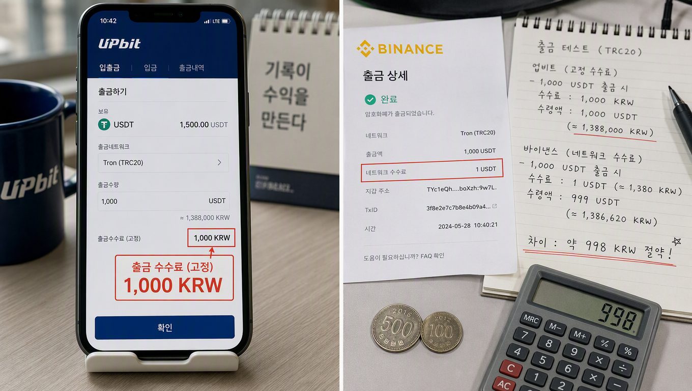 업비트 출금 수수료 정리: 원화와 코인별 적용 방식