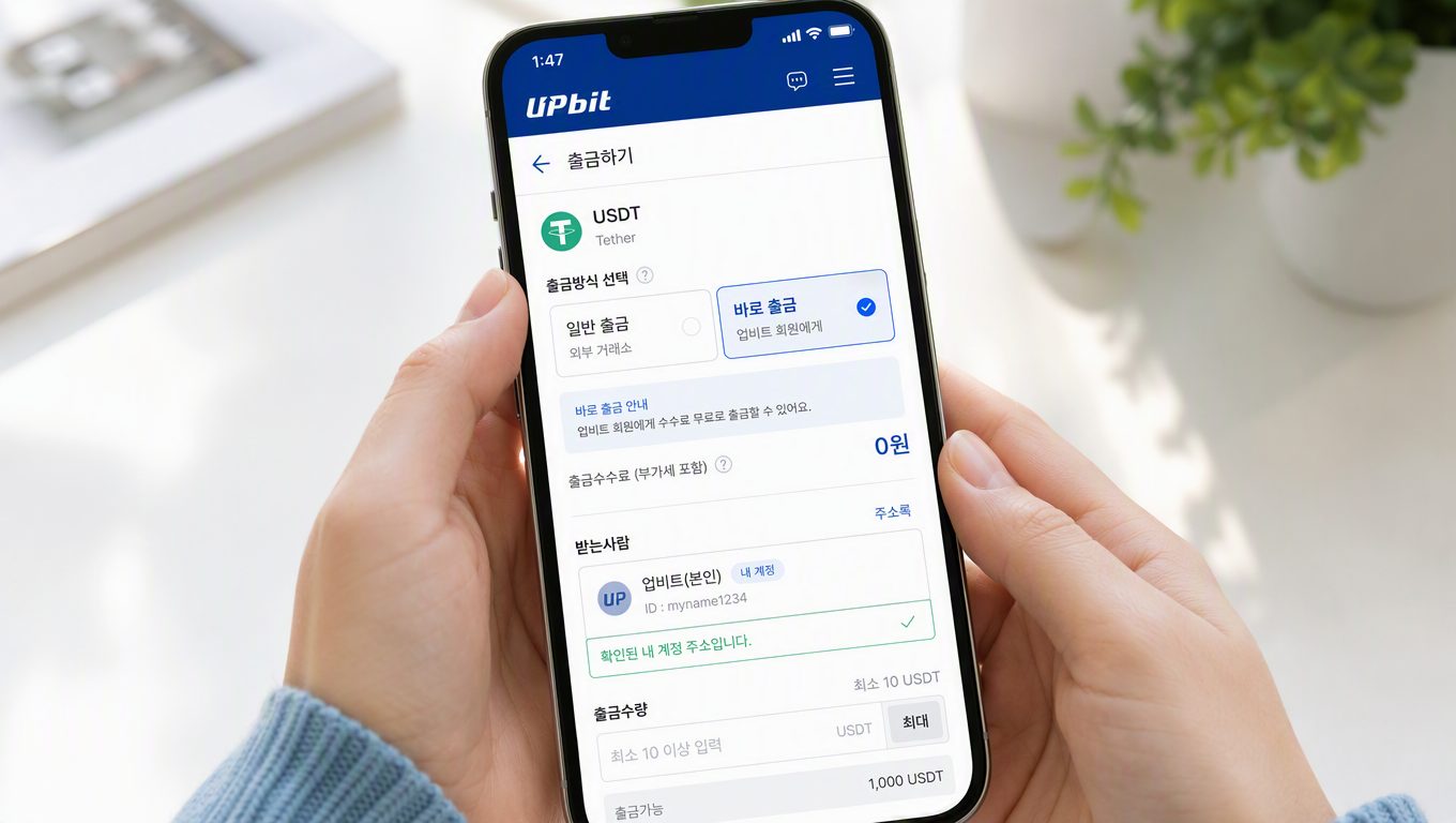 업비트 테더 출금 수수료 발생 조건과 바로 출금 주의점