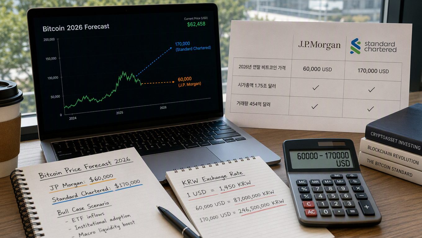 2026년 비트코인 가격 예측을 위한 핵심 지표와 기관 전망