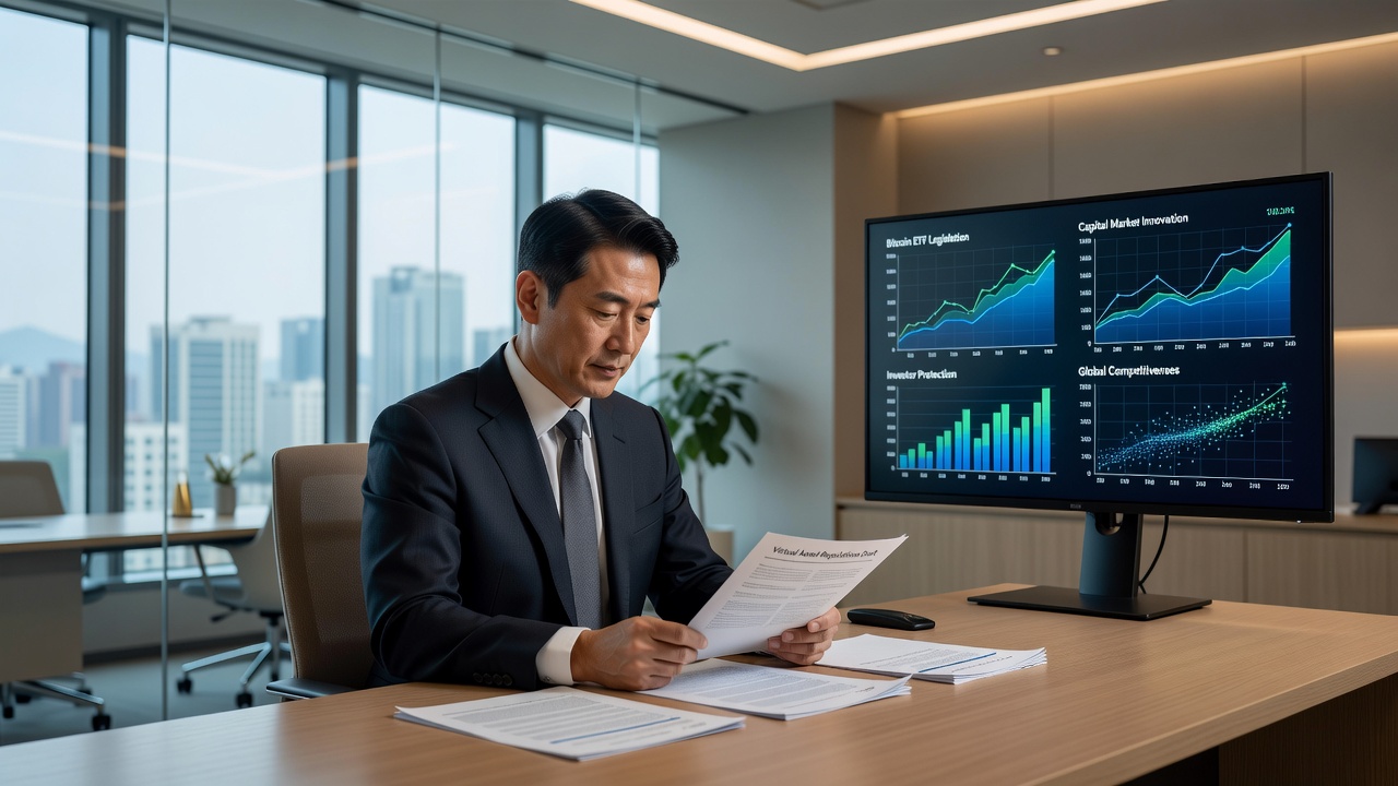 민병덕 비트코인 ETF 허용 법안의 배경을 보여주는 장면